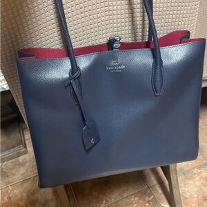 Kate Spade Deep Blue and Red Tote